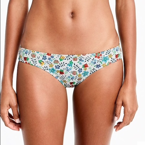 J. CREW Hipster Bikini Bottom in Floral L - Picture 1 of 7